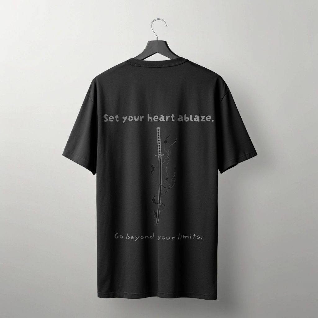 Set Your Heart Ablaze Oversized T-Shirt – Demon Slayer Season 4 Exclusive