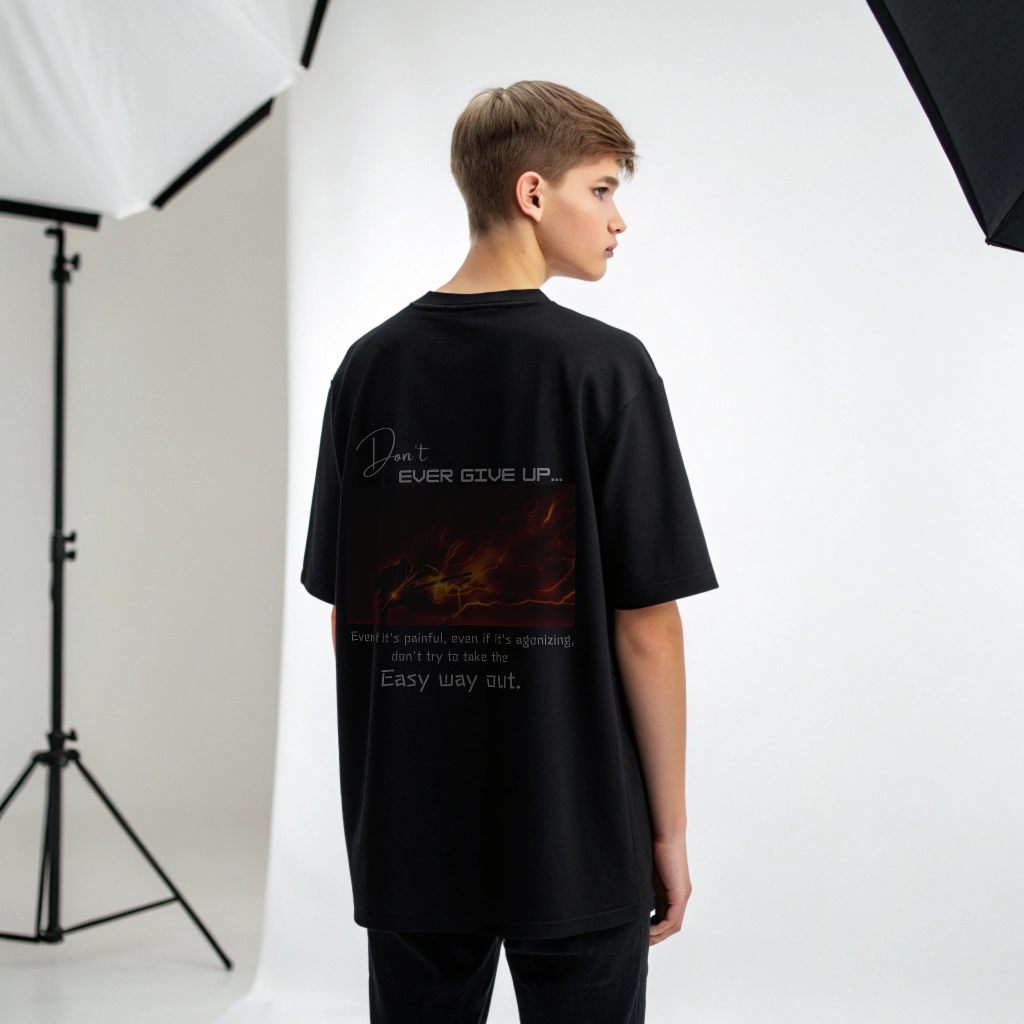 Don’t Ever Give Up Oversized T-Shirt – Demon Slayer Season 4 Exclusive