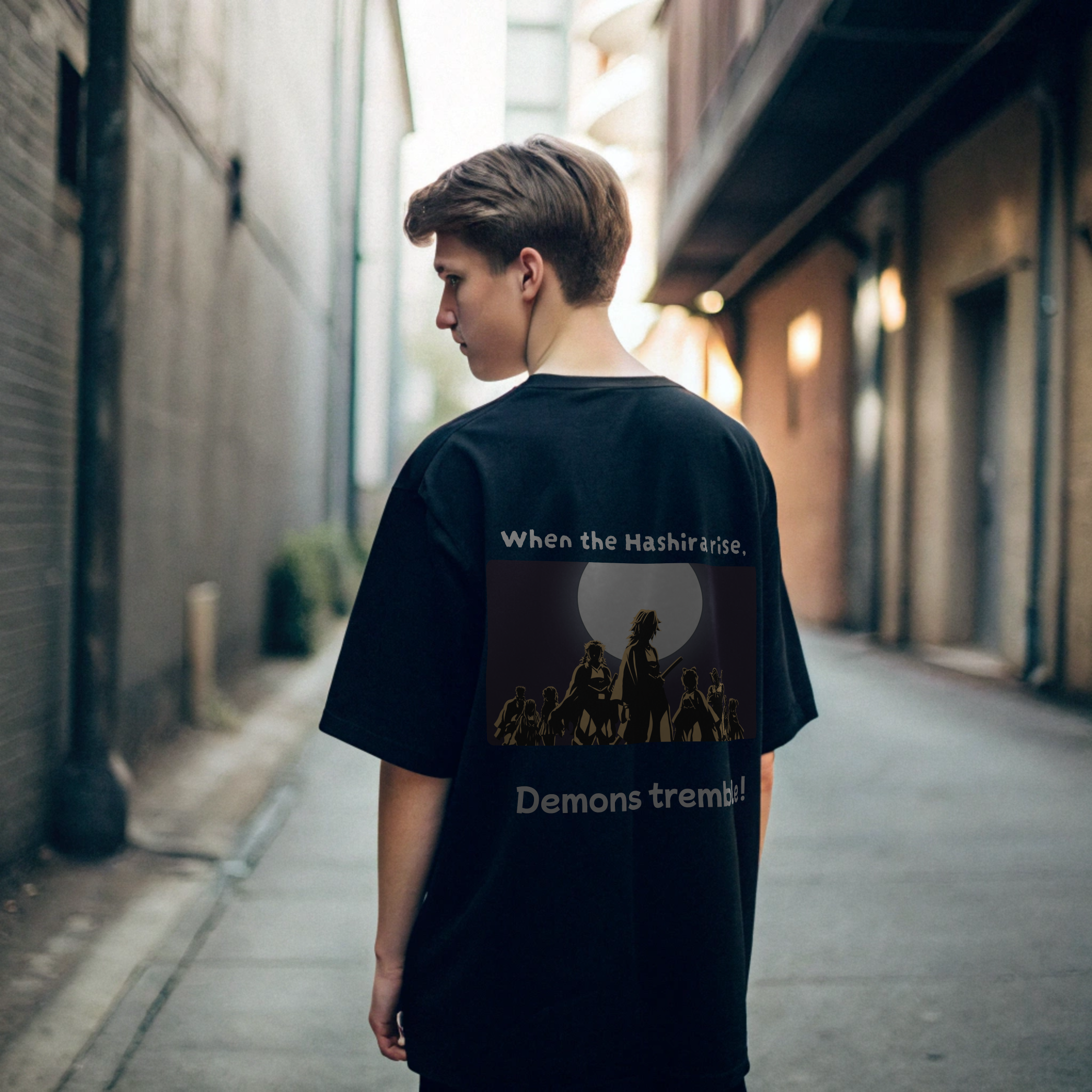 ⚔️ “When the Hashira Rise” Oversized T-Shirt