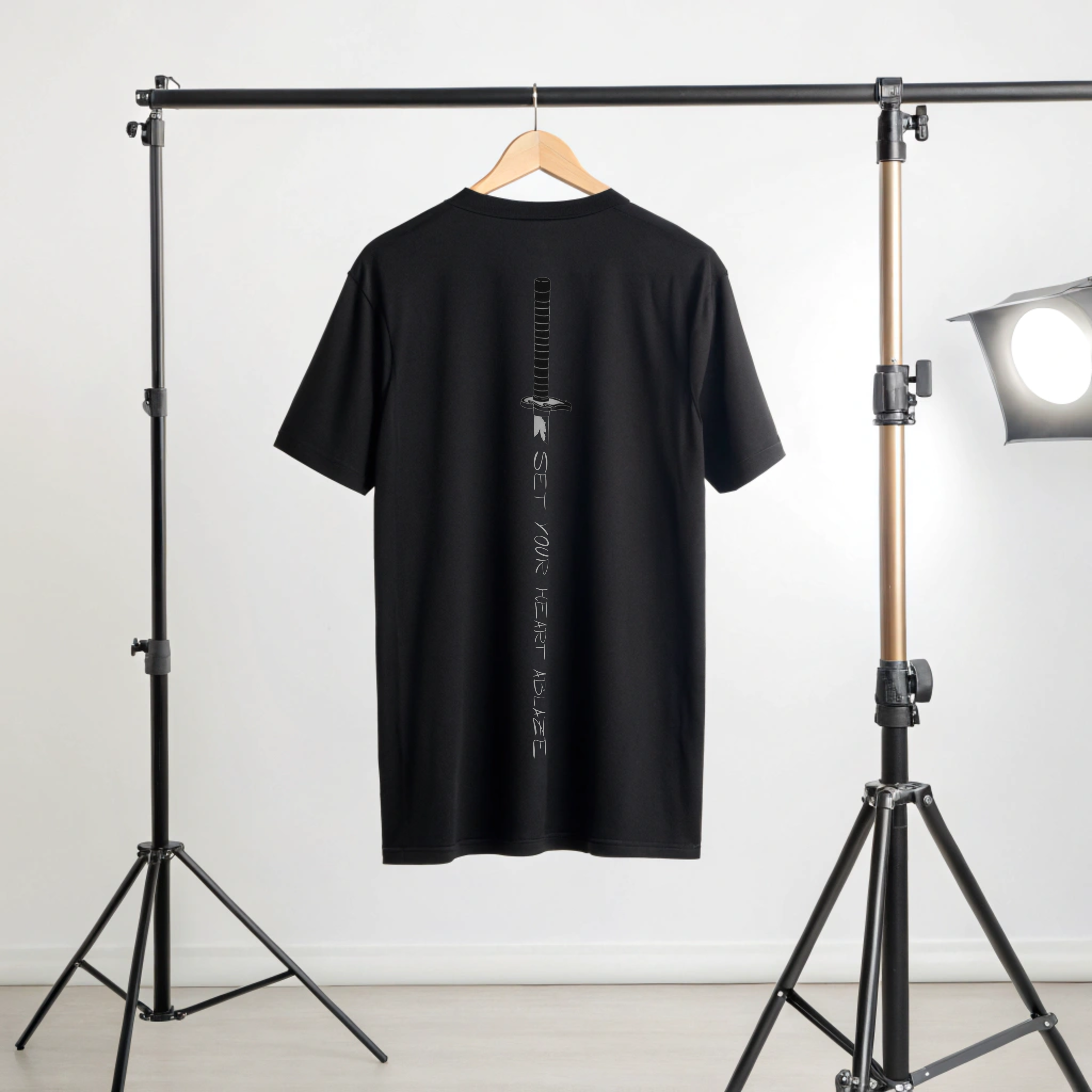 🔥 “Set Your Heart Ablaze – Katana Edition” Oversized T-Shirt